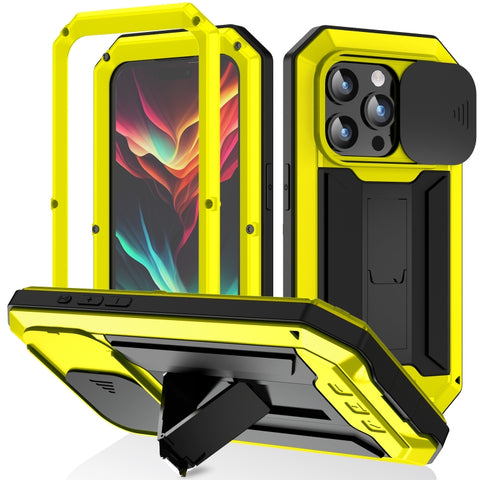 R-JUST Sliding Camera IP54 Life Waterproof Holder Phone Case, For iPhone 15 Pro, For iPhone 15 Plus, For iPhone 15