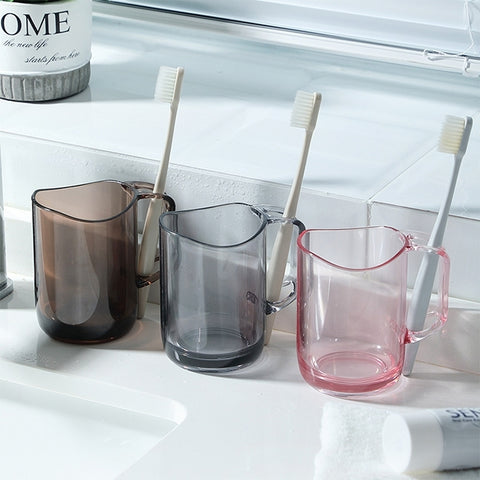 Plastic Transparent Acrylic Teeth Brushing Mouthwash Cup, 1pc