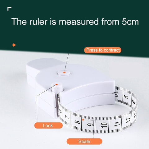 Automatic Precision Waist Measurement Ruler, Random Color