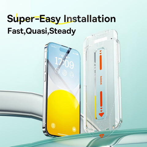 Baseus Sapphire Series Dustproof HD Tempered Glass Film, For iPhone 15 Pro Max, For iPhone 15 Pro, For iPhone 15 Plus, For iPhone 15