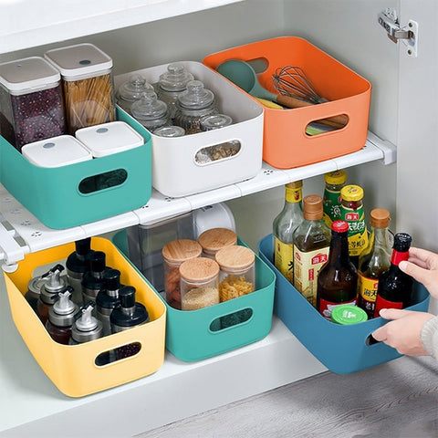 5pcs Desktop Snack Storage Basket Kitchen Portable Storage Basket Sundries Box, 21.5x14.5x7 cm, 24.5x16x10 cm, 30.5x20.5x12 cm