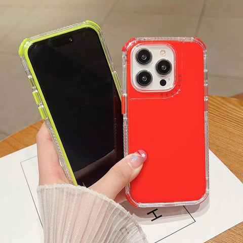 Dreamland 3 in 1 Solid Color Transparent Frame PC + TPU Phone Case, For iPhone 15 Plus, For iPhone 15