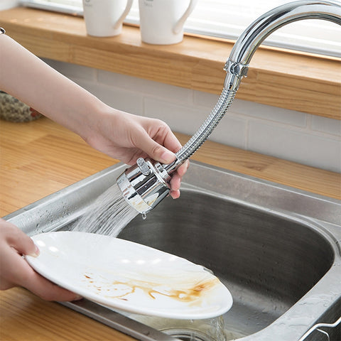 Kitchen Faucet Anti-splash Head Pressurized Shower Head Universal Rotating Aerator Long Style