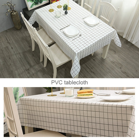 Home Tablecloth No-wash PVC Coffee Table Cloth, 137x90cm, 137x137cm, 137x152cm, 137x180cm