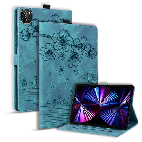 Cartoon Sakura Cat Embossed Smart Leather Tablet Case, For iPad mini 8 2026, For iPad Pro 13 2025 / 2024, For iPad Pro 11 2025 / 2024, For iPad mini 6 / mini 2024, For iPad Pro 12.9 2022 / 2021, For iPad Pro 11 2022 / Air 10.9 2022                     ...