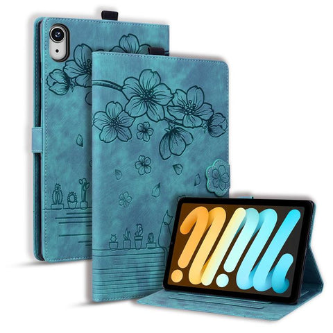 Cartoon Sakura Cat Embossed Smart Leather Tablet Case, For iPad mini 8 2026, For iPad Pro 13 2025 / 2024, For iPad Pro 11 2025 / 2024, For iPad mini 6 / mini 2024, For iPad Pro 12.9 2022 / 2021, For iPad Pro 11 2022 / Air 10.9 2022                     ...
