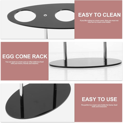 YX035 Acrylic Ice Cream Cone Rack Ice Cream Display Stand