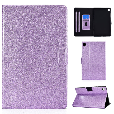 Glitter Powder Leather Tablet Case with Sleep / Wake-up Function, For Samsung Galaxy Tab A11+ / A9+
