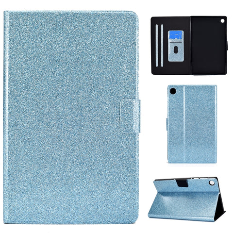 Glitter Powder Leather Tablet Case with Sleep / Wake-up Function, For Samsung Galaxy Tab A11+ / A9+
