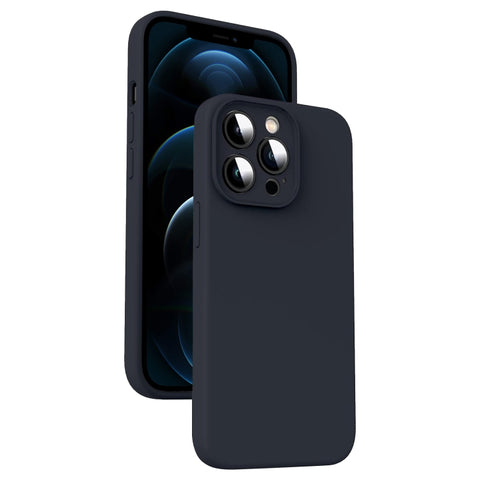 Microfiber Liquid Silicone Shockproof Phone Case, For iPhone 12, For iPhone 12 Pro Max, For iPhone 12 Pro
