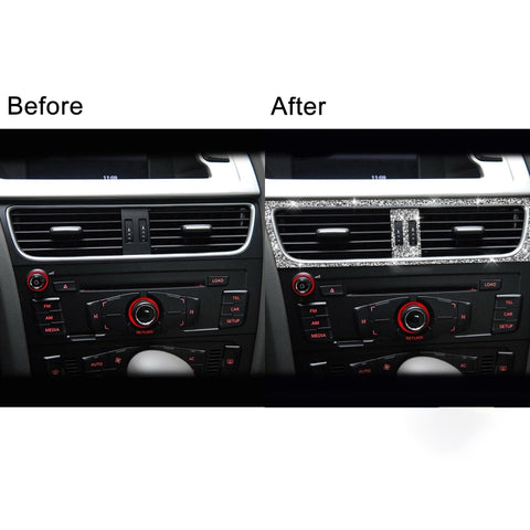 For Audi A4 / A5 / Q5 2pcs Car Air Conditioner Outlet Diamond Decoration Sticker, Air Conditioner Outlet Left Drive, Air Conditioner Outlet Right Drive