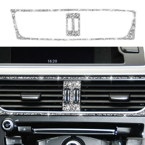 For Audi A4 / A5 / Q5 2pcs Car Air Conditioner Outlet Diamond Decoration Sticker, Air Conditioner Outlet Left Drive, Air Conditioner Outlet Right Drive