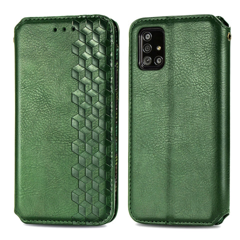 Cubic Grid Pressed Horizontal Flip Magnetic Leather Case with Holder & Card Slots & Wallet, For Samsung Galaxy A20(Japanese Version), For Samsung Galaxy A30(Japanese Version), For Samsung Galaxy A30, For Samsung Galaxy A41                              ...