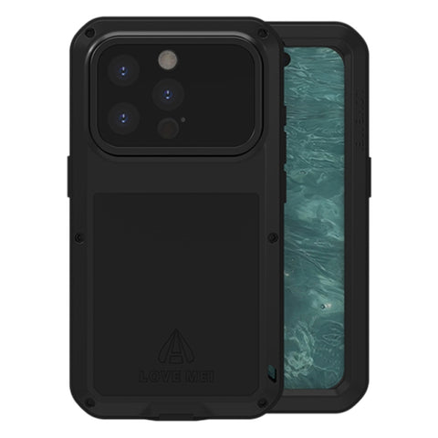 LOVE MEI Metal Shockproof Life Waterproof Dustproof Phone Case, For iPhone 18 Pro / 17 Pro, For iPhone 18 Pro Max / 17 Pro Max, For iPhone 17, For iPhone 16 Pro Max, For iPhone 16 Pro, For iPhone 16, For iPhone 15 Pro Max, For iPhone 15 Pro
