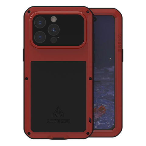 LOVE MEI Metal Shockproof Life Waterproof Dustproof Phone Case, For iPhone 18 Pro / 17 Pro, For iPhone 18 Pro Max / 17 Pro Max, For iPhone 17, For iPhone 16 Pro Max, For iPhone 16 Pro, For iPhone 16, For iPhone 15 Pro Max, For iPhone 15 Pro