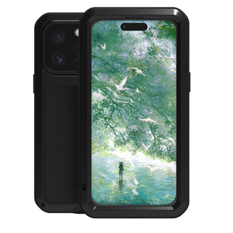 LOVE MEI Metal Shockproof Life Waterproof Dustproof Phone Case, For iPhone 18 Pro / 17 Pro, For iPhone 18 Pro Max / 17 Pro Max, For iPhone 17, For iPhone 16 Pro Max, For iPhone 16 Pro, For iPhone 16, For iPhone 15 Pro Max, For iPhone 15 Pro