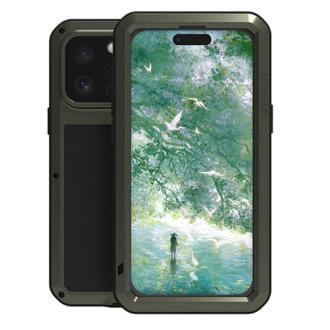 LOVE MEI Metal Shockproof Life Waterproof Dustproof Phone Case, For iPhone 18 Pro / 17 Pro, For iPhone 18 Pro Max / 17 Pro Max, For iPhone 17, For iPhone 16 Pro Max, For iPhone 16 Pro, For iPhone 16, For iPhone 15 Pro Max, For iPhone 15 Pro