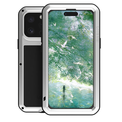 LOVE MEI Metal Shockproof Life Waterproof Dustproof Phone Case, For iPhone 18 Pro / 17 Pro, For iPhone 18 Pro Max / 17 Pro Max, For iPhone 17, For iPhone 16 Pro Max, For iPhone 16 Pro, For iPhone 16, For iPhone 15 Pro Max, For iPhone 15 Pro