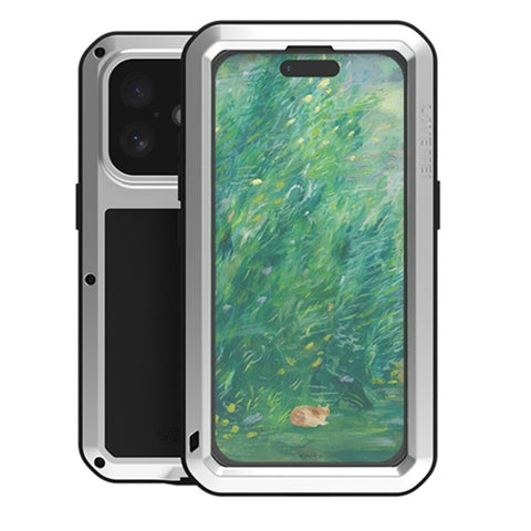 LOVE MEI Metal Shockproof Life Waterproof Dustproof Phone Case, For iPhone 18 Pro / 17 Pro, For iPhone 18 Pro Max / 17 Pro Max, For iPhone 17, For iPhone 16 Pro Max, For iPhone 16 Pro, For iPhone 16, For iPhone 15 Pro Max, For iPhone 15 Pro