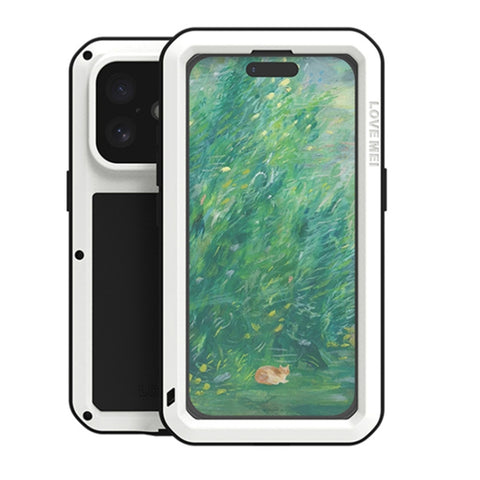 LOVE MEI Metal Shockproof Life Waterproof Dustproof Phone Case, For iPhone 18 Pro / 17 Pro, For iPhone 18 Pro Max / 17 Pro Max, For iPhone 17, For iPhone 16 Pro Max, For iPhone 16 Pro, For iPhone 16, For iPhone 15 Pro Max, For iPhone 15 Pro