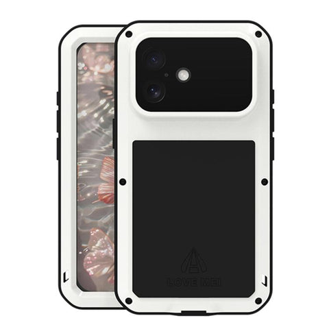 LOVE MEI Metal Shockproof Life Waterproof Dustproof Phone Case, For iPhone 18 Pro / 17 Pro, For iPhone 18 Pro Max / 17 Pro Max, For iPhone 17, For iPhone 16 Pro Max, For iPhone 16 Pro, For iPhone 16, For iPhone 15 Pro Max, For iPhone 15 Pro
