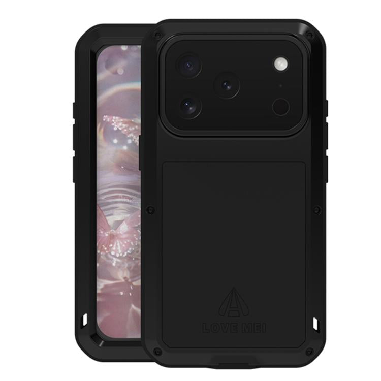 LOVE MEI Metal Shockproof Life Waterproof Dustproof Phone Case, For iPhone 18 Pro / 17 Pro, For iPhone 18 Pro Max / 17 Pro Max, For iPhone 17, For iPhone 16 Pro Max, For iPhone 16 Pro, For iPhone 16, For iPhone 15 Pro Max, For iPhone 15 Pro