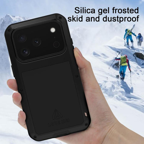 LOVE MEI Metal Shockproof Life Waterproof Dustproof Phone Case, For iPhone 18 Pro / 17 Pro, For iPhone 18 Pro Max / 17 Pro Max, For iPhone 17, For iPhone 16 Pro Max, For iPhone 16 Pro, For iPhone 16, For iPhone 15 Pro Max, For iPhone 15 Pro