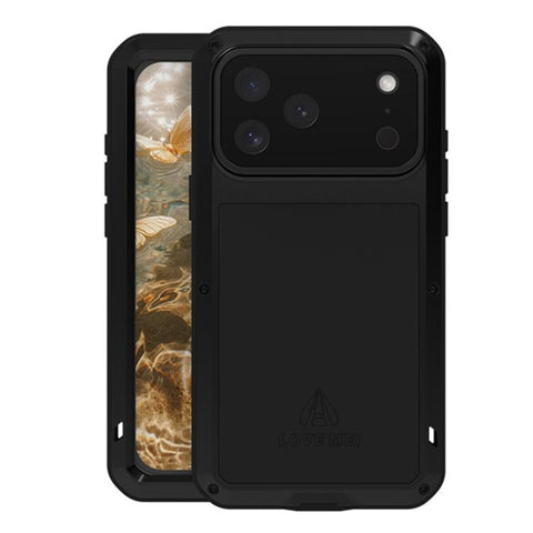 LOVE MEI Metal Shockproof Life Waterproof Dustproof Phone Case, For iPhone 18 Pro / 17 Pro, For iPhone 18 Pro Max / 17 Pro Max, For iPhone 17, For iPhone 16 Pro Max, For iPhone 16 Pro, For iPhone 16, For iPhone 15 Pro Max, For iPhone 15 Pro