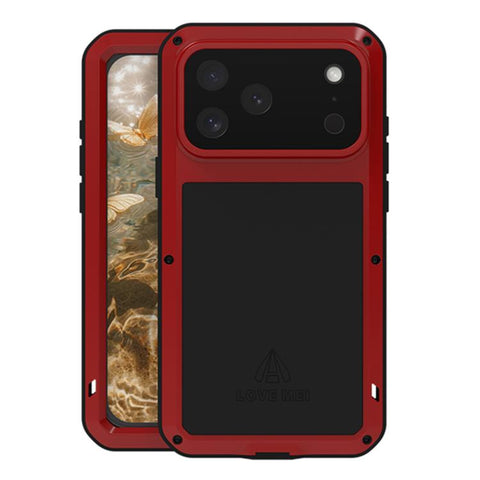 LOVE MEI Metal Shockproof Life Waterproof Dustproof Phone Case, For iPhone 18 Pro / 17 Pro, For iPhone 18 Pro Max / 17 Pro Max, For iPhone 17, For iPhone 16 Pro Max, For iPhone 16 Pro, For iPhone 16, For iPhone 15 Pro Max, For iPhone 15 Pro