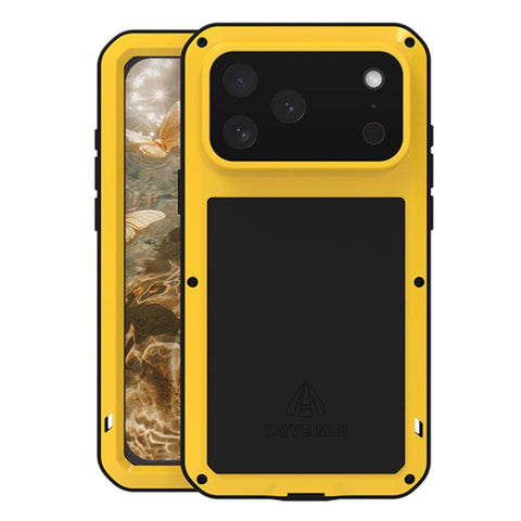 LOVE MEI Metal Shockproof Life Waterproof Dustproof Phone Case, For iPhone 18 Pro / 17 Pro, For iPhone 18 Pro Max / 17 Pro Max, For iPhone 17, For iPhone 16 Pro Max, For iPhone 16 Pro, For iPhone 16, For iPhone 15 Pro Max, For iPhone 15 Pro