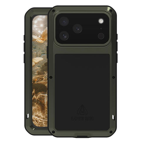 LOVE MEI Metal Shockproof Life Waterproof Dustproof Phone Case, For iPhone 18 Pro / 17 Pro, For iPhone 18 Pro Max / 17 Pro Max, For iPhone 17, For iPhone 16 Pro Max, For iPhone 16 Pro, For iPhone 16, For iPhone 15 Pro Max, For iPhone 15 Pro