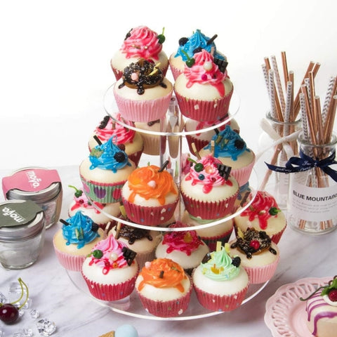 YX062 3 Tier Acrylic Circular Cupcake Stand, YX062