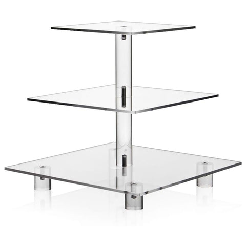 YX063 3 Tier Acrylic Square Cupcake Stand, YX063