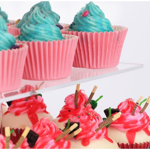 YX065 4 Tier Acrylic Square Cupcake Stand, YX065