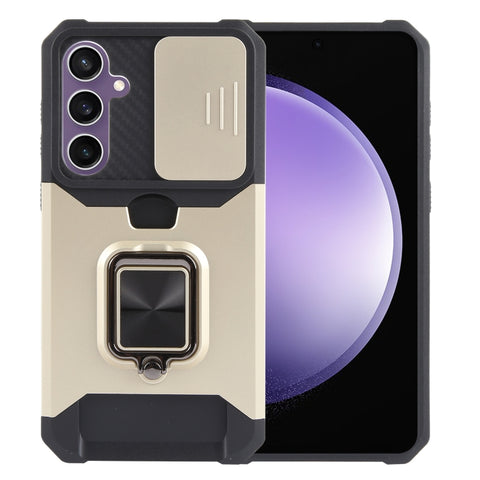 Camera Shield Card Slot PC+TPU Phone Case, For Samsung Galaxy S24 Ultra 5G, For Samsung Galaxy S23 FE 5G, For Samsung Galaxy A55, For Samsung Galaxy S24+ 5G, For Samsung Galaxy A35, For Samsung Galaxy S24 5G, For Samsung Galaxy A15, For Samsung Galaxy A25