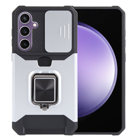 Camera Shield Card Slot PC+TPU Phone Case, For Samsung Galaxy S24 Ultra 5G, For Samsung Galaxy S23 FE 5G, For Samsung Galaxy A55, For Samsung Galaxy S24+ 5G, For Samsung Galaxy A35, For Samsung Galaxy S24 5G, For Samsung Galaxy A15, For Samsung Galaxy A25