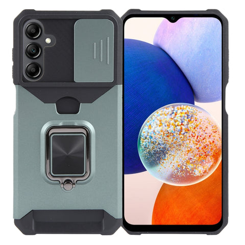 Camera Shield Card Slot PC+TPU Phone Case, For Samsung Galaxy S24 Ultra 5G, For Samsung Galaxy S23 FE 5G, For Samsung Galaxy A55, For Samsung Galaxy S24+ 5G, For Samsung Galaxy A35, For Samsung Galaxy S24 5G, For Samsung Galaxy A15, For Samsung Galaxy A25