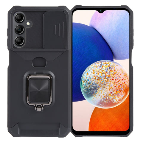 Camera Shield Card Slot PC+TPU Phone Case, For Samsung Galaxy S24 Ultra 5G, For Samsung Galaxy S23 FE 5G, For Samsung Galaxy A55, For Samsung Galaxy S24+ 5G, For Samsung Galaxy A35, For Samsung Galaxy S24 5G, For Samsung Galaxy A15, For Samsung Galaxy A25