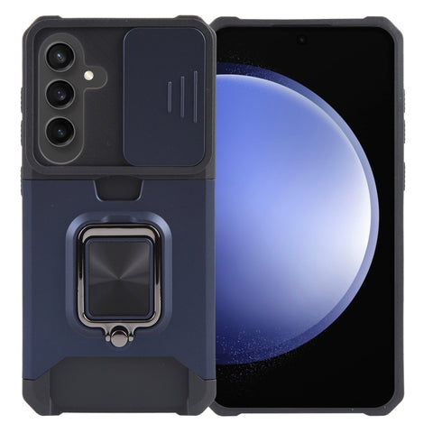 Camera Shield Card Slot PC+TPU Phone Case, For Samsung Galaxy S24 Ultra 5G, For Samsung Galaxy S23 FE 5G, For Samsung Galaxy A55, For Samsung Galaxy S24+ 5G, For Samsung Galaxy A35, For Samsung Galaxy S24 5G, For Samsung Galaxy A15, For Samsung Galaxy A25