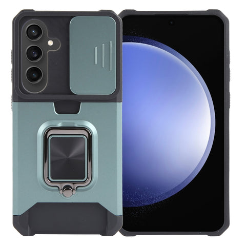 Camera Shield Card Slot PC+TPU Phone Case, For Samsung Galaxy S24 Ultra 5G, For Samsung Galaxy S23 FE 5G, For Samsung Galaxy A55, For Samsung Galaxy S24+ 5G, For Samsung Galaxy A35, For Samsung Galaxy S24 5G, For Samsung Galaxy A15, For Samsung Galaxy A25