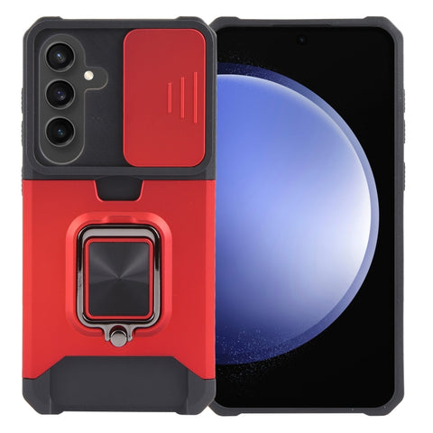 Camera Shield Card Slot PC+TPU Phone Case, For Samsung Galaxy S24 Ultra 5G, For Samsung Galaxy S23 FE 5G, For Samsung Galaxy A55, For Samsung Galaxy S24+ 5G, For Samsung Galaxy A35, For Samsung Galaxy S24 5G, For Samsung Galaxy A15, For Samsung Galaxy A25