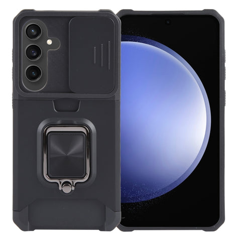 Camera Shield Card Slot PC+TPU Phone Case, For Samsung Galaxy S24 Ultra 5G, For Samsung Galaxy S23 FE 5G, For Samsung Galaxy A55, For Samsung Galaxy S24+ 5G, For Samsung Galaxy A35, For Samsung Galaxy S24 5G, For Samsung Galaxy A15, For Samsung Galaxy A25