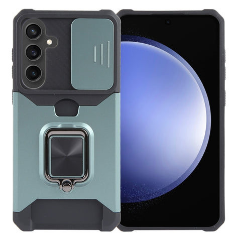 Camera Shield Card Slot PC+TPU Phone Case, For Samsung Galaxy S24 Ultra 5G, For Samsung Galaxy S23 FE 5G, For Samsung Galaxy A55, For Samsung Galaxy S24+ 5G, For Samsung Galaxy A35, For Samsung Galaxy S24 5G, For Samsung Galaxy A15, For Samsung Galaxy A25
