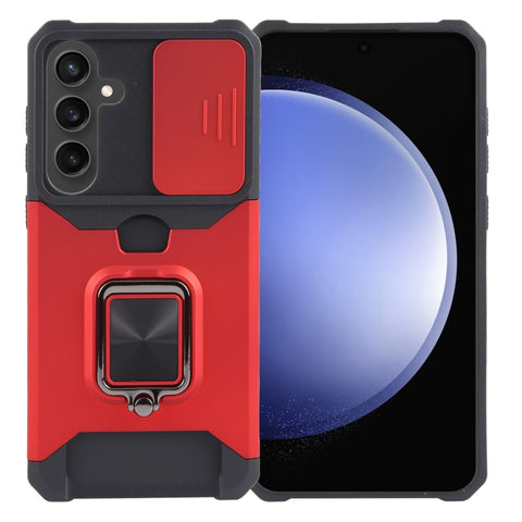 Camera Shield Card Slot PC+TPU Phone Case, For Samsung Galaxy S24 Ultra 5G, For Samsung Galaxy S23 FE 5G, For Samsung Galaxy A55, For Samsung Galaxy S24+ 5G, For Samsung Galaxy A35, For Samsung Galaxy S24 5G, For Samsung Galaxy A15, For Samsung Galaxy A25