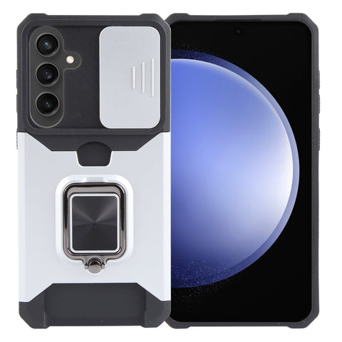 Camera Shield Card Slot PC+TPU Phone Case, For Samsung Galaxy S24 Ultra 5G, For Samsung Galaxy S23 FE 5G, For Samsung Galaxy A55, For Samsung Galaxy S24+ 5G, For Samsung Galaxy A35, For Samsung Galaxy S24 5G, For Samsung Galaxy A15, For Samsung Galaxy A25