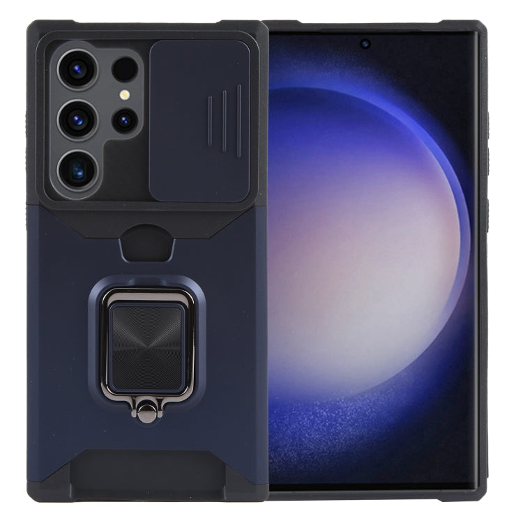 Camera Shield Card Slot PC+TPU Phone Case, For Samsung Galaxy S24 Ultra 5G, For Samsung Galaxy S23 FE 5G, For Samsung Galaxy A55, For Samsung Galaxy S24+ 5G, For Samsung Galaxy A35, For Samsung Galaxy S24 5G, For Samsung Galaxy A15, For Samsung Galaxy A25