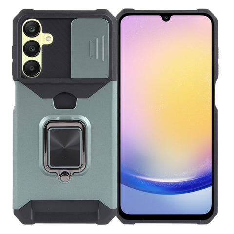 Camera Shield Card Slot PC+TPU Phone Case, For Samsung Galaxy S24 Ultra 5G, For Samsung Galaxy S23 FE 5G, For Samsung Galaxy A55, For Samsung Galaxy S24+ 5G, For Samsung Galaxy A35, For Samsung Galaxy S24 5G, For Samsung Galaxy A15, For Samsung Galaxy A25