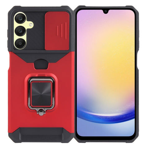 Camera Shield Card Slot PC+TPU Phone Case, For Samsung Galaxy S24 Ultra 5G, For Samsung Galaxy S23 FE 5G, For Samsung Galaxy A55, For Samsung Galaxy S24+ 5G, For Samsung Galaxy A35, For Samsung Galaxy S24 5G, For Samsung Galaxy A15, For Samsung Galaxy A25