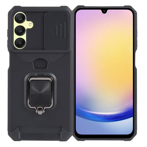 Camera Shield Card Slot PC+TPU Phone Case, For Samsung Galaxy S24 Ultra 5G, For Samsung Galaxy S23 FE 5G, For Samsung Galaxy A55, For Samsung Galaxy S24+ 5G, For Samsung Galaxy A35, For Samsung Galaxy S24 5G, For Samsung Galaxy A15, For Samsung Galaxy A25