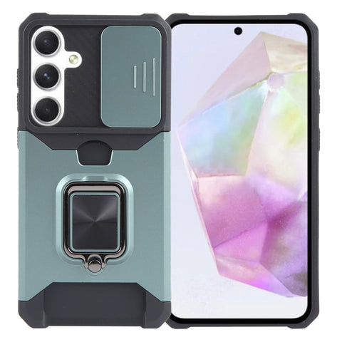 Camera Shield Card Slot PC+TPU Phone Case, For Samsung Galaxy S24 Ultra 5G, For Samsung Galaxy S23 FE 5G, For Samsung Galaxy A55, For Samsung Galaxy S24+ 5G, For Samsung Galaxy A35, For Samsung Galaxy S24 5G, For Samsung Galaxy A15, For Samsung Galaxy A25